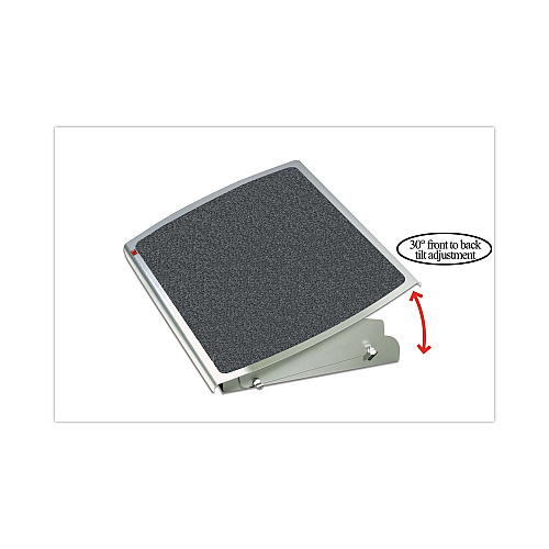 3M Adjustable Steel Footrest, Nonslip Surface, 22w x 14d x 4 to 4.75h, Black/Charcoal (FR530CB)