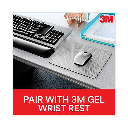3M Precise Mouse Pad with Nonskid Back, 9 x 8, Bitmap Design (MP114BSD1)