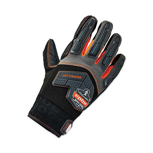 ergodyne ProFlex 9015F(x) Certified Anti-Vibration Gloves and Dorsal Protection, Black, Small, Pair (17302)