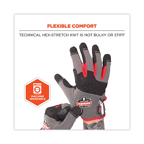 ergodyne ProFlex 710CR Heavy-Duty CR Gloves, Gray, 2X-Large, Pair (17126)