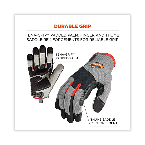 ergodyne ProFlex 710CR Heavy-Duty CR Gloves, Gray, 2X-Large, Pair (17126)