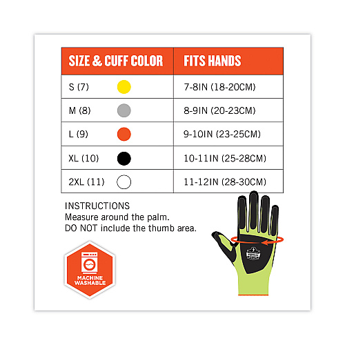 ergodyne ProFlex 7141 ANSI A4 DIR Nitrile-Coated CR Gloves, Lime, 2X-Large, 72 Pairs/Pack (17836)