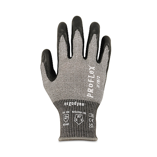 ergodyne ProFlex 7072 ANSI A7 Nitrile-Coated CR Gloves, Gray, Large, 12 Pairs/Pack (10304)