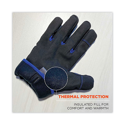 ergodyne ProFlex 814 Thermal Utility Gloves, Black, Small, Pair (17332)