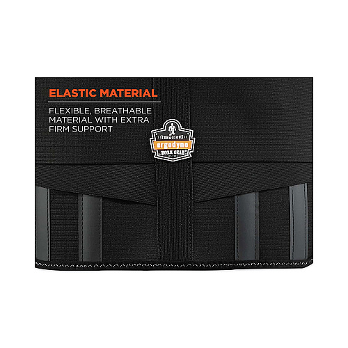 ergodyne ProFlex 1600 Standard Elastic Back Support Brace, 3X-Large, 46" to 52" Waist, Black (11107)