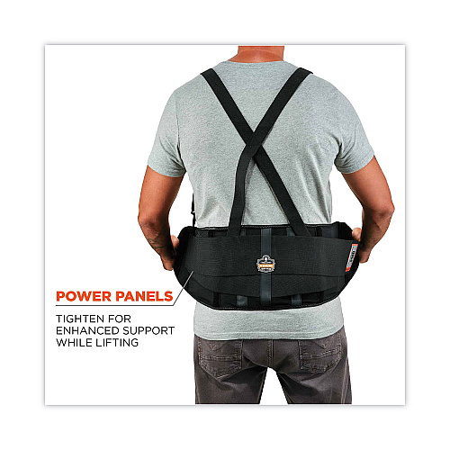 ergodyne ProFlex 100 Economy Spandex Back Support Brace, Small, 25" to 30" Waist, Black (11382)