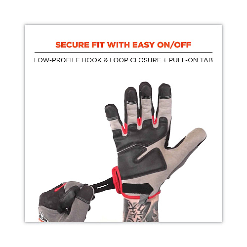 ergodyne ProFlex 710CR Heavy-Duty CR Gloves, Gray, Small, Pair (17122)