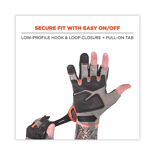 ergodyne ProFlex 720 Heavy-Duty Framing Gloves, 9" Long, XX-Large, Gray, Pair (17116)