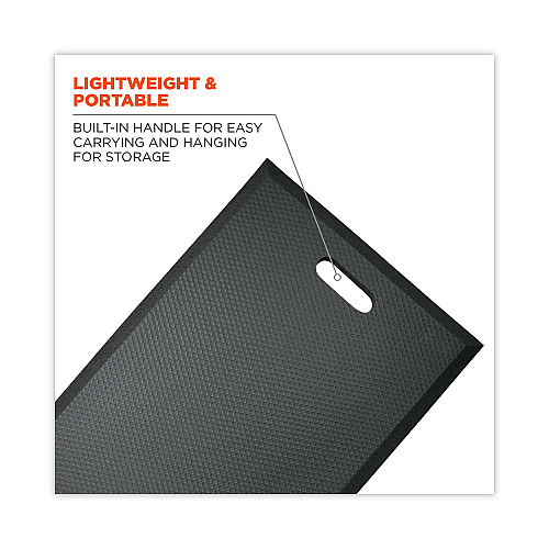 ergodyne ProFlex 381 Standard Foam Kneeling Pad, 0.5", Medium, Black (18382)