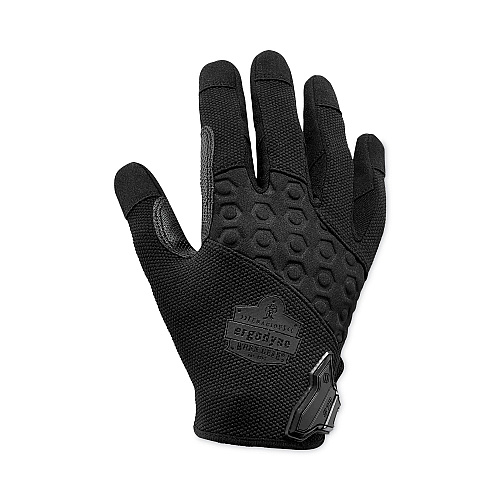 ergodyne ProFlex 710BLK Abrasion-Resistant Black Tactical Gloves, Black, 2X-Large, Pair (17566)
