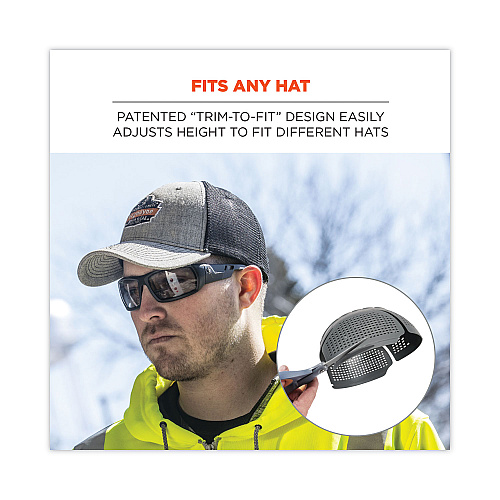 ergodyne Skullerz 8945F(x) Universal Bump Cap Insert - Extra Venting, Charcoal (23481)