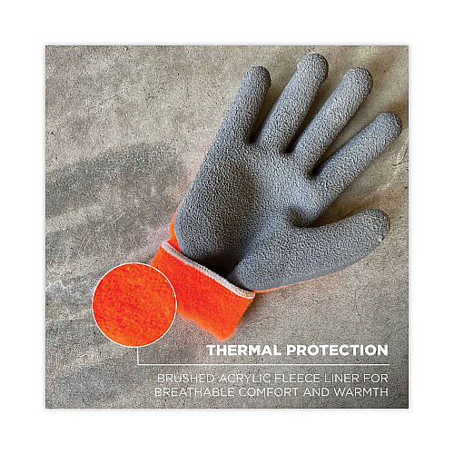 ergodyne ProFlex 7401 Coated Lightweight Winter Gloves, Orange, Large, 144 Pairs (17894)