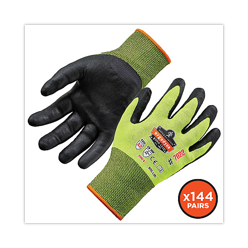 ergodyne ProFlex 7022 ANSI A2 Coated CR Gloves DSX, Lime, Large, 144 Pairs/Pack (17874)