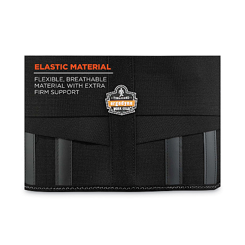 ergodyne ProFlex 1600 Standard Elastic Back Support Brace, 2X-Large, 42" to 46" Waist, Black (11106)
