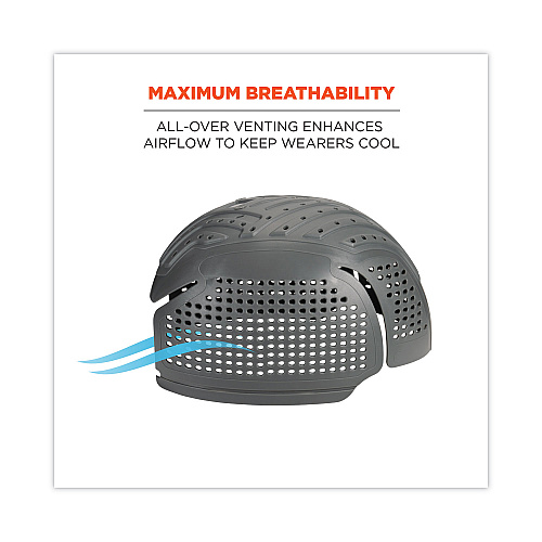 ergodyne Skullerz 8945F(x) Universal Bump Cap Insert - Extra Venting, Charcoal (23481)