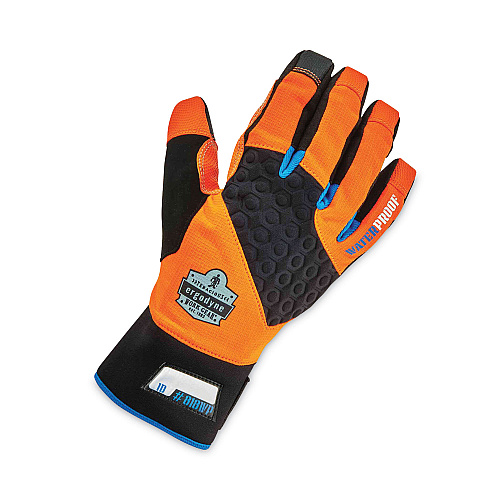 ergodyne ProFlex 818WP Thermal WP Gloves with Tena-Grip, Orange, Medium, Pair (17393)