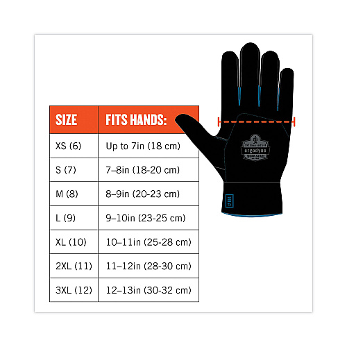 ergodyne ProFlex 7401 Coated Lightweight Winter Gloves, Orange, 2X-Large, Pair (17626)