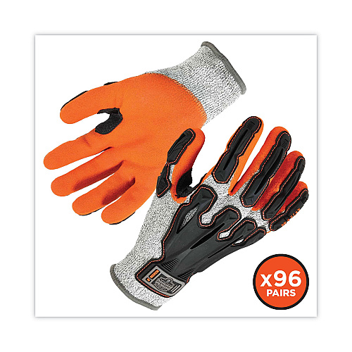 ergodyne ProFlex 922CR Nitrile Coated Cut-Resistant Gloves, Gray, X-Large, 96 Pairs/Carton (17585)