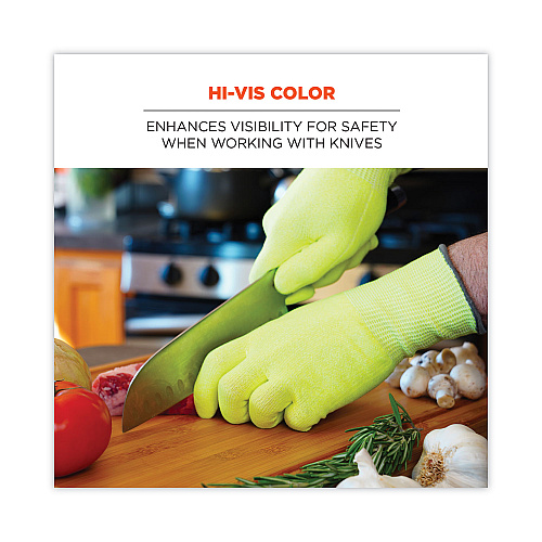 ergodyne ProFlex 7040 ANSI A4 CR Food Grade Gloves, Lime, X-Large, 144 Pairs (18025)