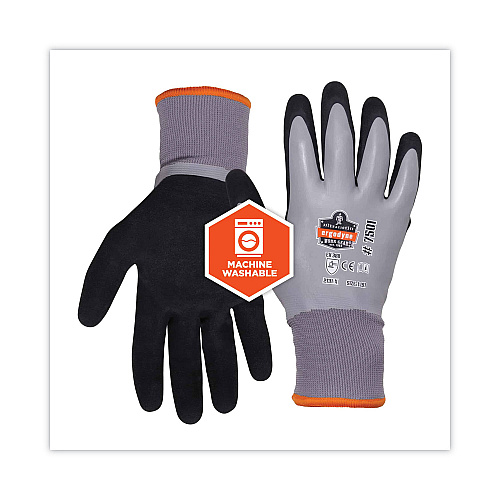 ergodyne ProFlex 7501 Coated Waterproof Winter Gloves, Gray, Large, Pair (17634)