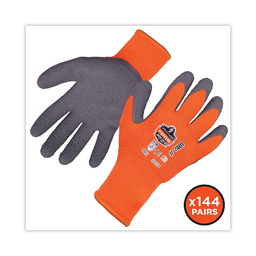 ergodyne ProFlex 7401 Coated Lightweight Winter Gloves, Orange, Large, 144 Pairs (17894)