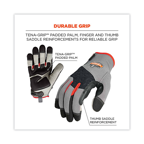 ergodyne ProFlex 710CR Heavy-Duty CR Gloves, Gray, Small, Pair (17122)
