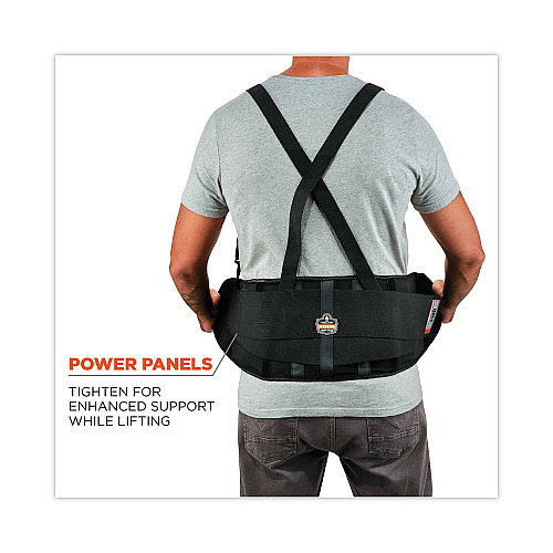 ergodyne ProFlex 100 Economy Spandex Back Support Brace, X-Small, 20" to 25" Waist, Black (11381)