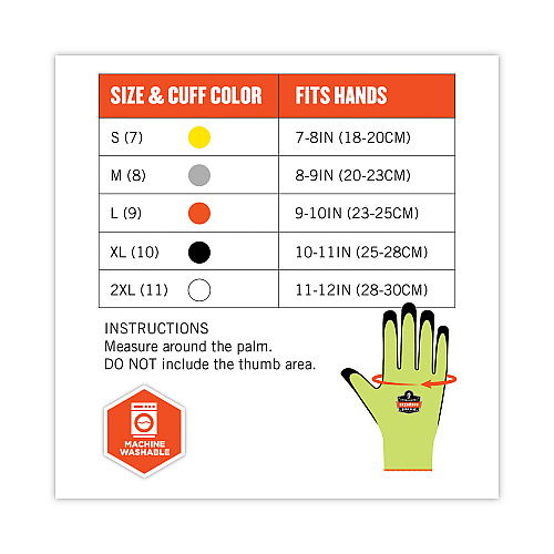 ergodyne ProFlex 7022 ANSI A2 Coated CR Gloves DSX, Lime, Large, 144 Pairs/Pack (17874)