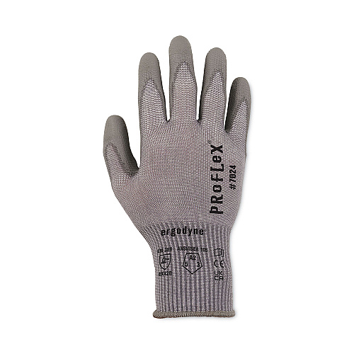 ergodyne ProFlex 7024 ANSI A2 PU Coated CR Gloves, Gray, Medium, 12 Pairs/Pack (10393)