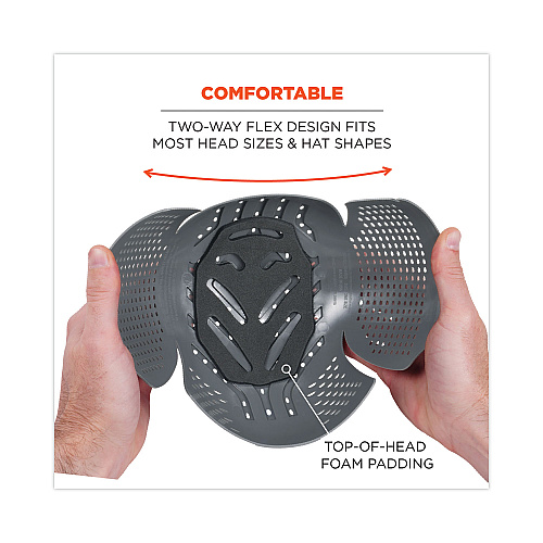 ergodyne Skullerz 8945F(x) Universal Bump Cap Insert - Extra Venting, Charcoal (23481)