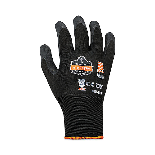 ergodyne ProFlex 7001 Nitrile-Coated Gloves, Black, Large, 144 Pairs/Pack (17854)