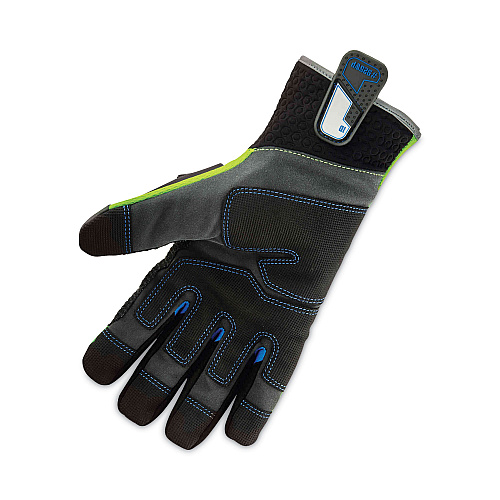 ergodyne ProFlex 925WP Performance Dorsal Impact-Reducing Thermal Waterproof Gloves, Black/Lime, Large, Pair (18104)