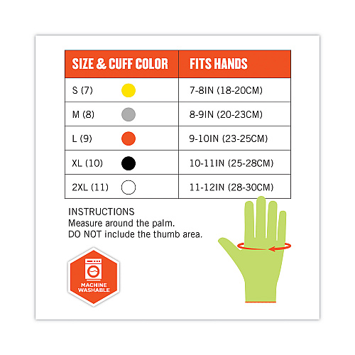 ergodyne ProFlex 7040 ANSI A4 CR Food Grade Gloves, Lime, Small, 144 Pairs (18022)