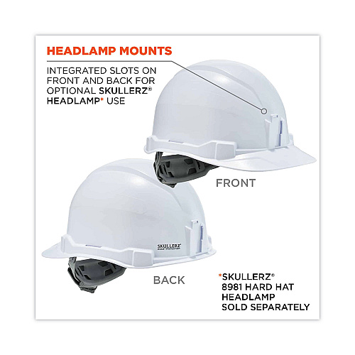ergodyne Skullerz 8970 Class E Hard Hat Cap Style, White (60140)