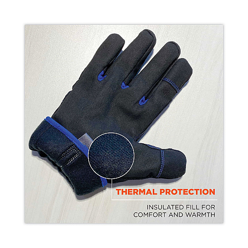 ergodyne ProFlex 814 Thermal Utility Gloves, Black, 2X-Large, Pair (17336)