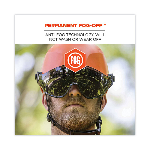 ergodyne Skullerz 8974V Class E Safety Helmet with 8991 Visor Kit, Smoke Lens, 6-Point Ratchet Suspension, Orange (60218)