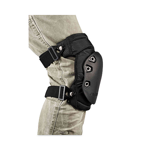 ergodyne ProFlex 435 Hinged Gel Knee Pad With Buckles, Hard Cap, Buckle Closure, One Size Fits Most, Black, Pair (18435)