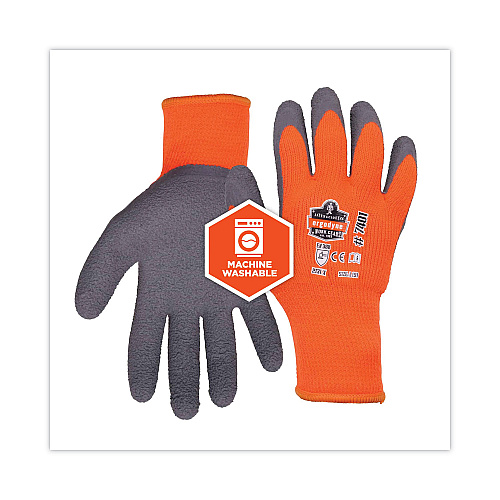 ergodyne ProFlex 7401 Coated Lightweight Winter Gloves, Orange, 2X-Large, Pair (17626)