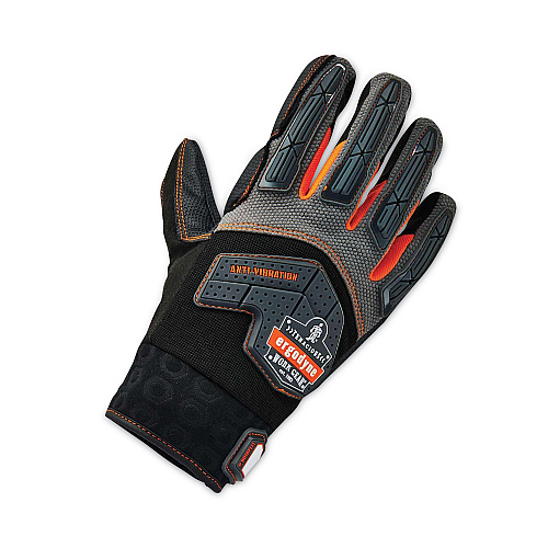 ergodyne ProFlex 9015F(x) Certified Anti-Vibration Gloves and Dorsal Protection, Black, Medium, Pair (17303)