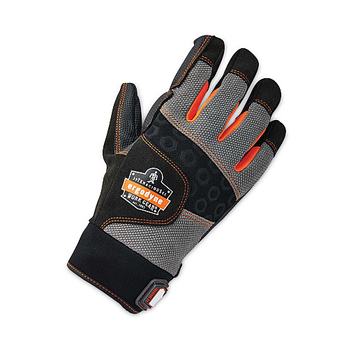 ergodyne ProFlex 9002 Certified Full-Finger Anti-Vibration Gloves, Black, Medium, Pair (17703)