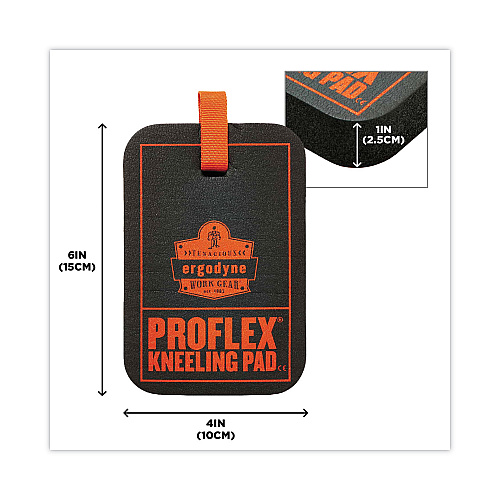 ergodyne ProFlex 365 Mini Foam Kneeling Pad, 1", Mini, Black (18365)
