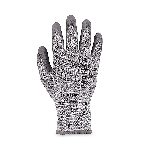 ergodyne ProFlex 7030 ANSI A3 PU Coated CR Gloves, Gray, Large, 12 Pairs/Pack (10454)