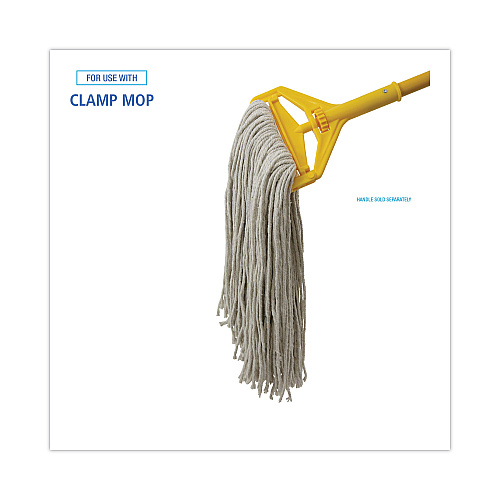 Boardwalk&reg; Premium 20 oz Cotton Cut-End Wet Mop Heads, White, 12 Mops (BWK220CCT)