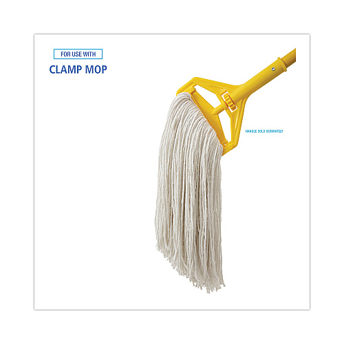 Boardwalk&reg; Premium 24 oz Cut-End Rayon Wet Mop Heads, White, 12 Mops (BWK224RCT)