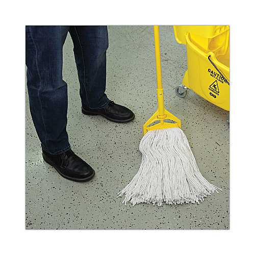 Boardwalk&reg; Premium 24 oz Cut-End Rayon Wet Mop Heads, White, 12 Mops (BWK224RCT)