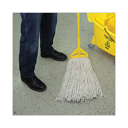 Boardwalk&reg; Cotton Fiber Standard Mop Head, White, 12 Mop Heads (BWK232C)