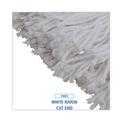 Boardwalk&reg; Standard Cut-End Mop Head, Rayon Fiber, 32 oz, 12 Mop Heads (BWK232R)