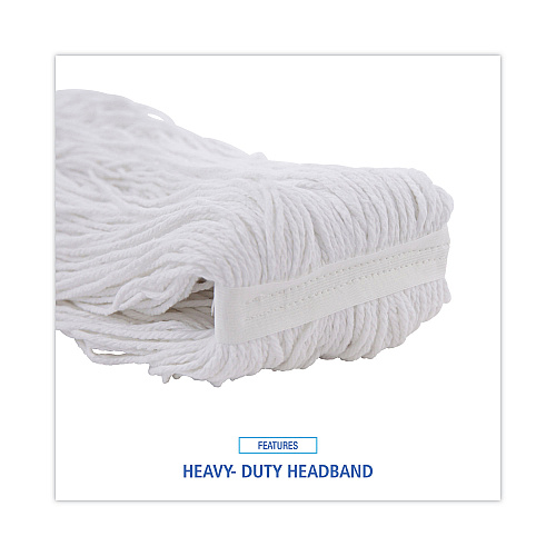 Boardwalk&reg; Standard Cut-End Mop Head, Rayon Fiber, 32 oz, 12 Mop Heads (BWK232R)