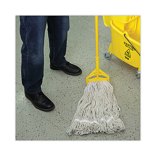 Boardwalk&reg; Pro Loop Web/Tailband Wet Mop Head, Cotton, 24oz, White (BWK424CEA)