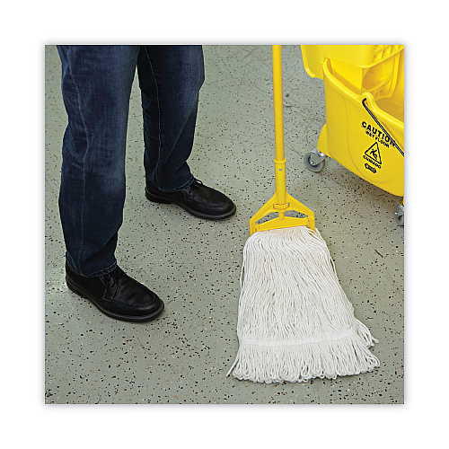Boardwalk&reg; Pro Loop Web/Tailband Wet Mop Head, Rayon, 24oz, White (BWK424REA)